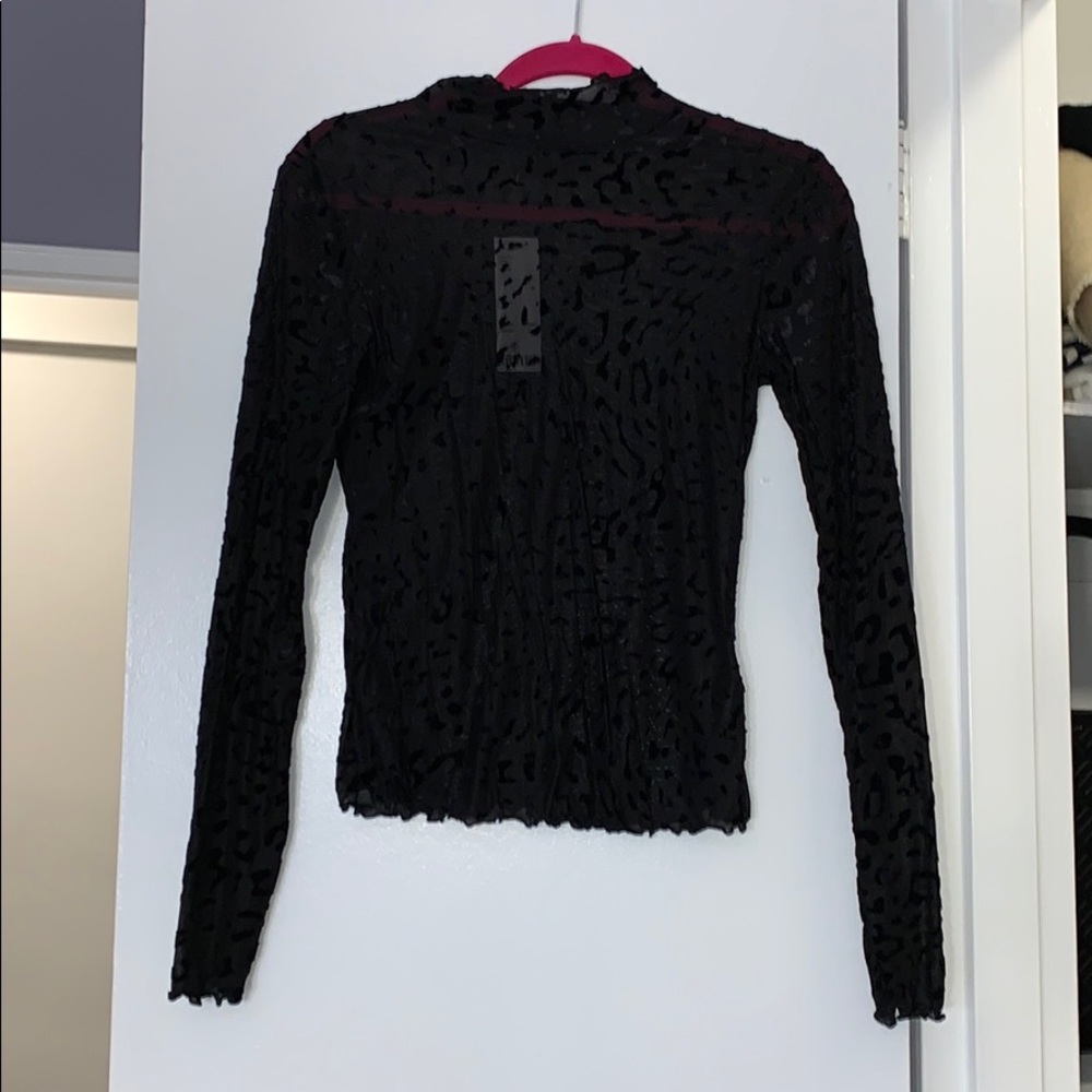 Long sleeve see through top